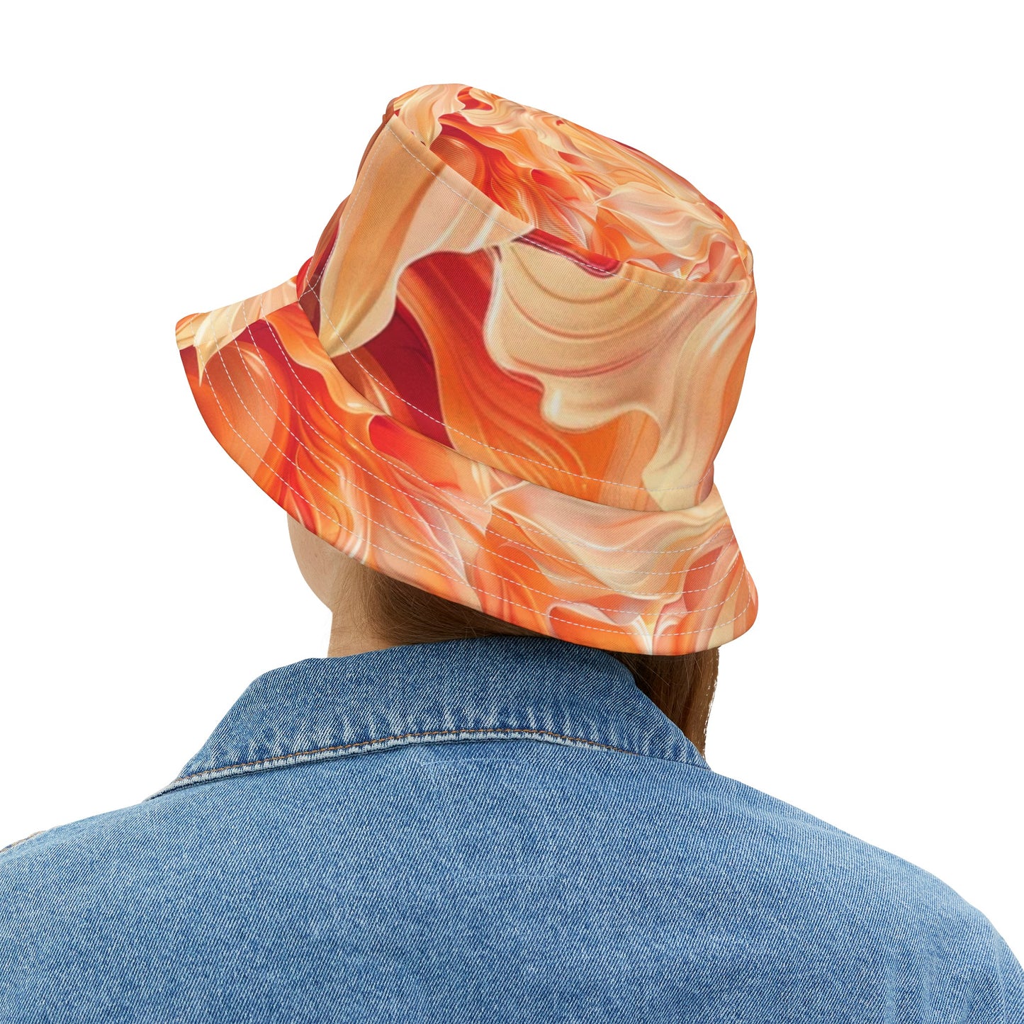 Bucket Hat (AOP) Orange Floral 2