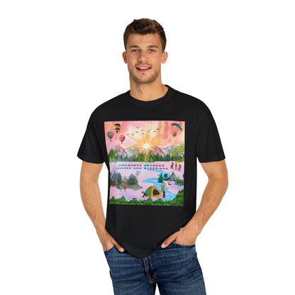 Somewhere Between Lessons And Blessings Unisex Garment-Dyed T-shirt