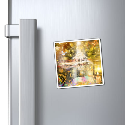 Your Word - Inspirational Spiritual Magnet, Positive Energy Decor, Gift for Friends, Meditation Reminder, Home Decor, Faith and Motivation