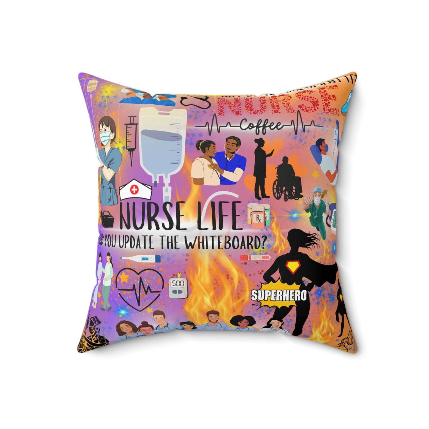 Nurse Life Spun Polyester Square Pillow