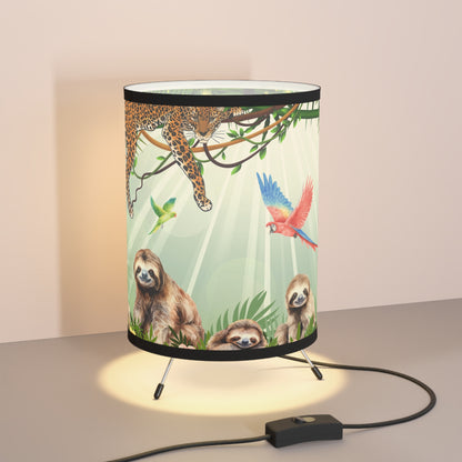 Just Slothing Around Tripod Lamp with High-Res Printed Shade, US\CA plug