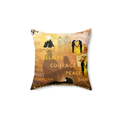 Enjoy The Journey Spun Polyester Square Pillow