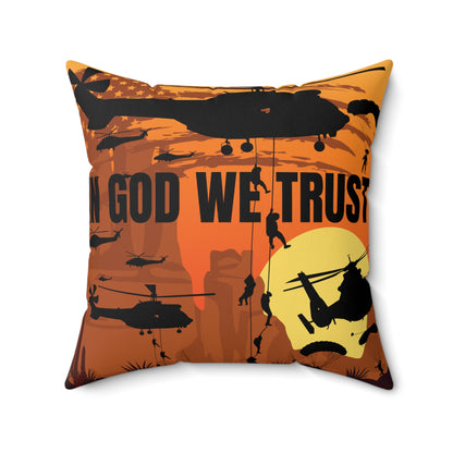 In God We Trust Spun Polyester Square Pillow