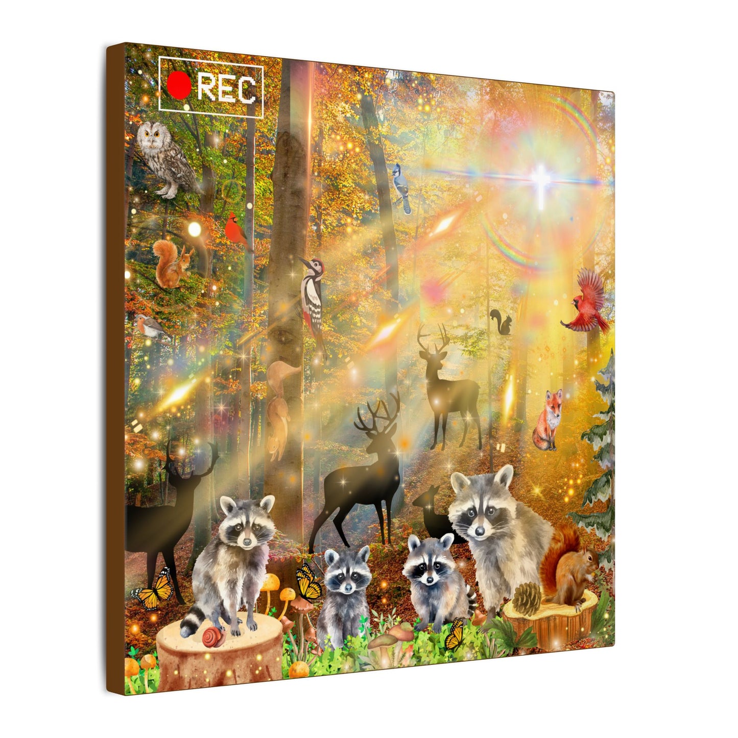 Take A Hike - Nature-Themed Canvas Art, Wildlife Decor, Forest Wall Art, Animal Lovers Canvas, Magical Forest Painting