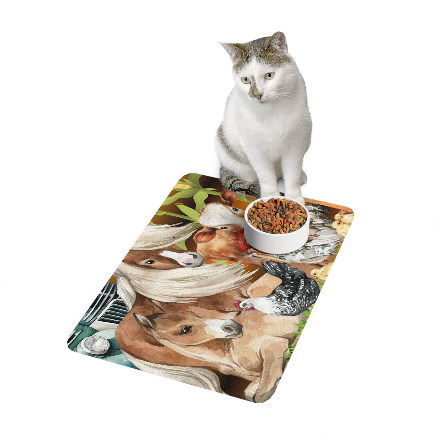 Pet Food Mat (12x18) The Farm