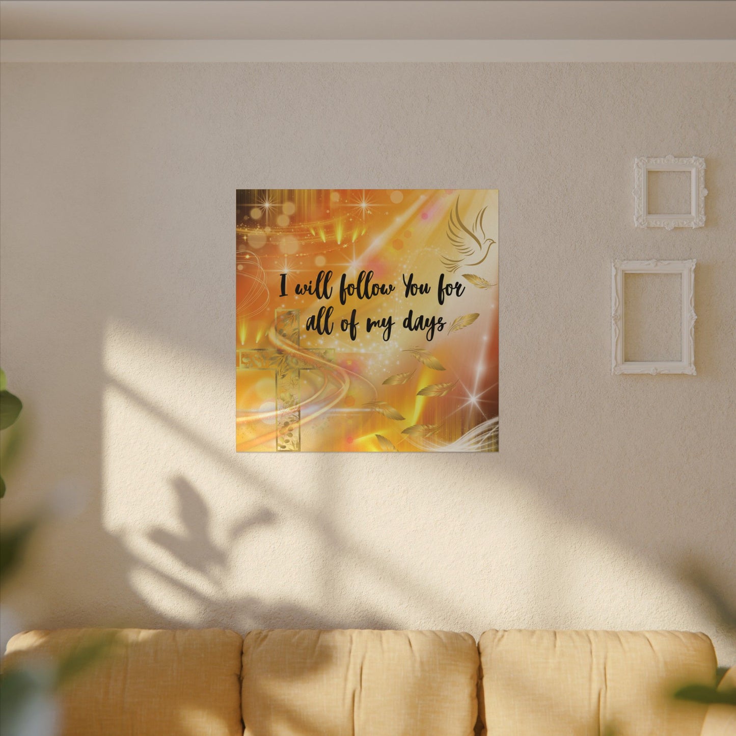 I Will Follow - Inspirational Canvas Wall Art, Faith Decor, Spiritual Gift, Christian Home Decoration, Uplifting Scripture Wall Art