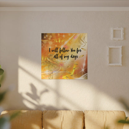 I Will Follow - Inspirational Canvas Wall Art, Faith Decor, Spiritual Gift, Christian Home Decoration, Uplifting Scripture Wall Art