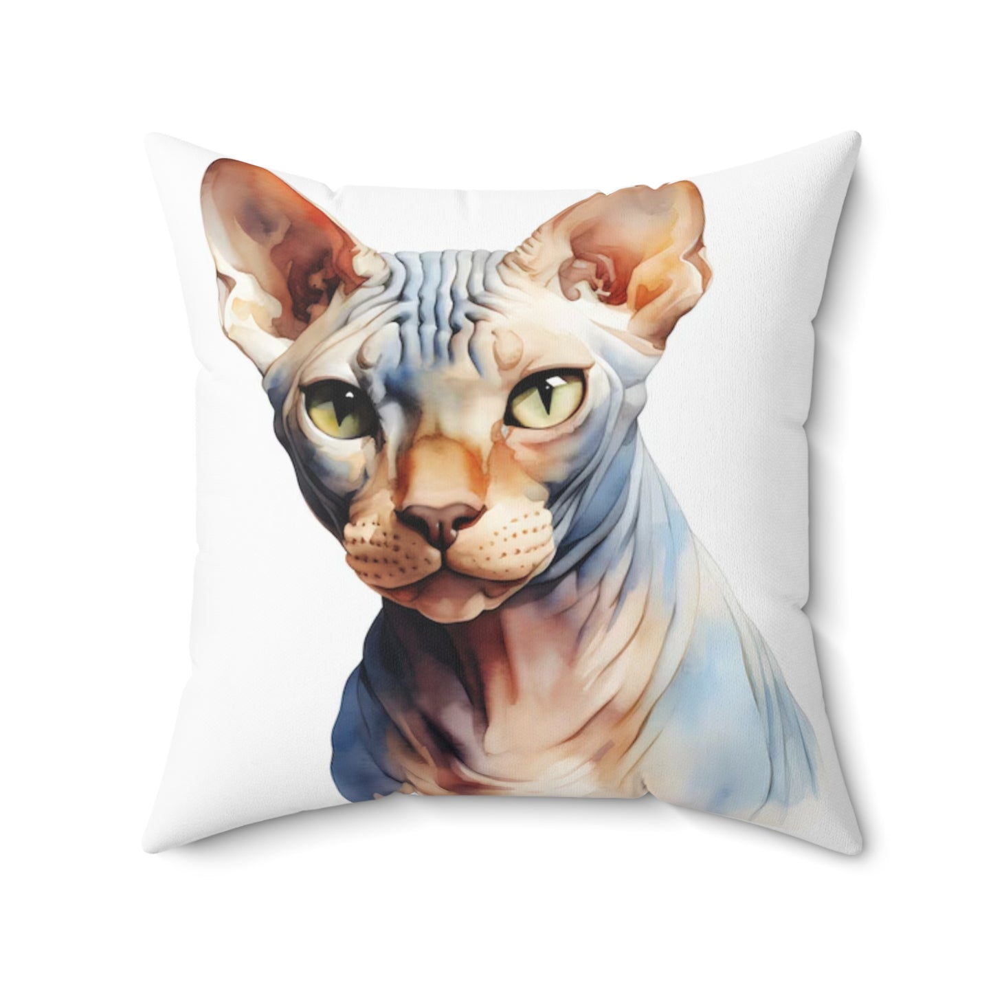 Spun Polyester Square Pillow Sphynx