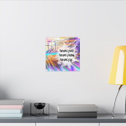 Your Name - Inspirational Wall Art Canvas, Motivational Home Decor, Faith-Based Gift, Religious Art for Home, Modern Canvas Print, Uplifting Artwork