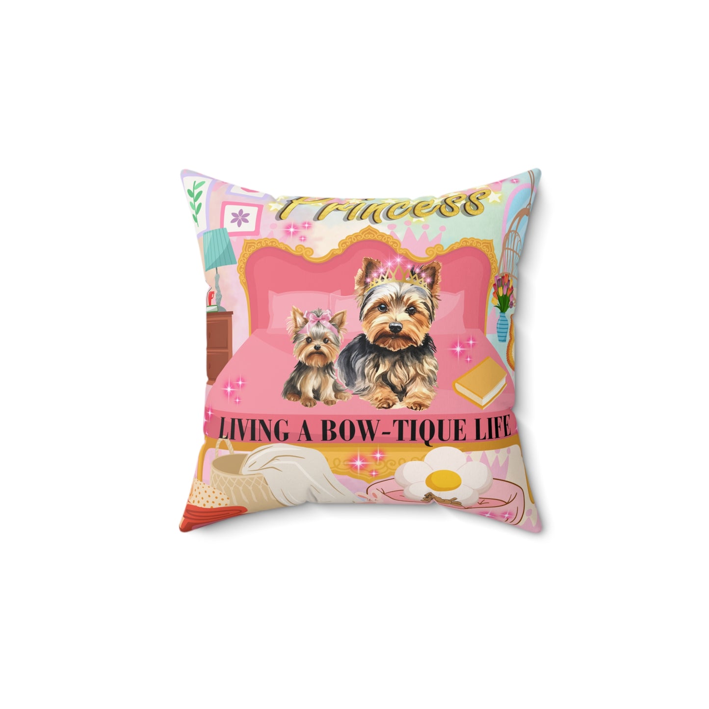 Bow-Tique Life Spun Polyester Square Pillow