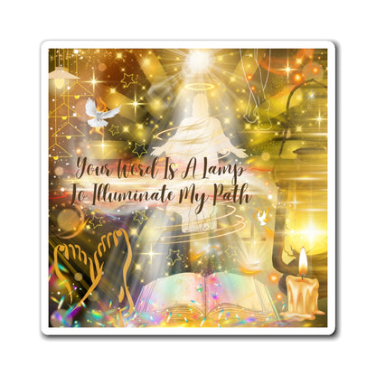 Your Word - Inspirational Spiritual Magnet, Positive Energy Decor, Gift for Friends, Meditation Reminder, Home Decor, Faith and Motivation