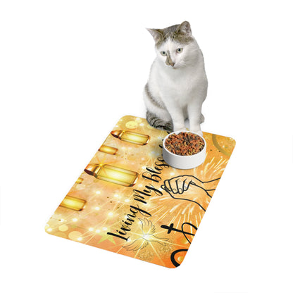 Living My Blessed Life Pet Food Mat (12x18)