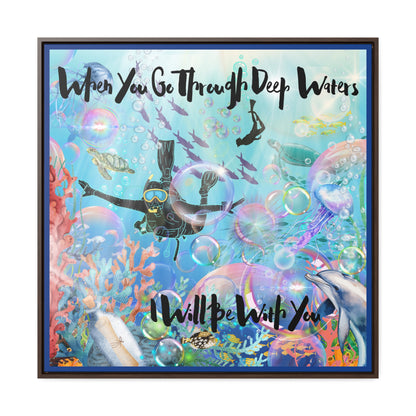 I WIll Be With You Gallery Canvas Wraps, Square Frame