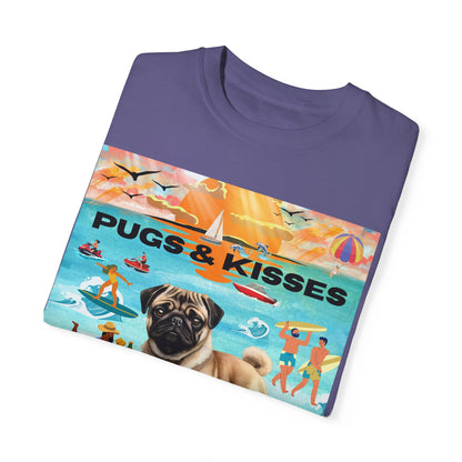 Pugs & Kisses Unisex Garment-Dyed T-shirt