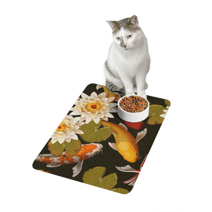 Pet Food Mat (12x18) Koi Lotus