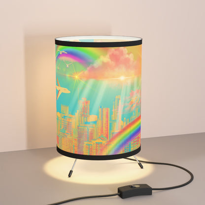 Rainbow Radiance Tripod Lamp with High-Res Printed Shade, US\CA plug