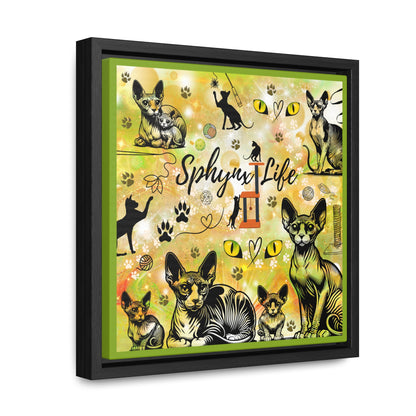 Sphynx Life Gallery Canvas Wraps, Square Frame