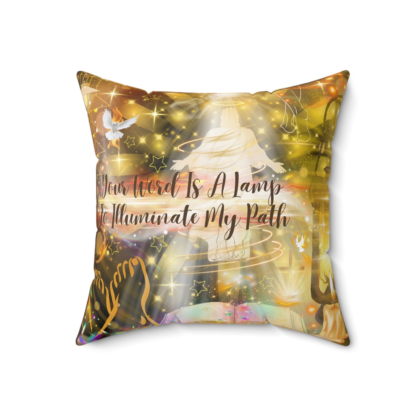 Your Word - Inspirational Quote Pillow, Cozy Home Decor, Spiritual Gift, Motivational Cushion, Living Room Accent, Unique Inspiration Throw Pillow
