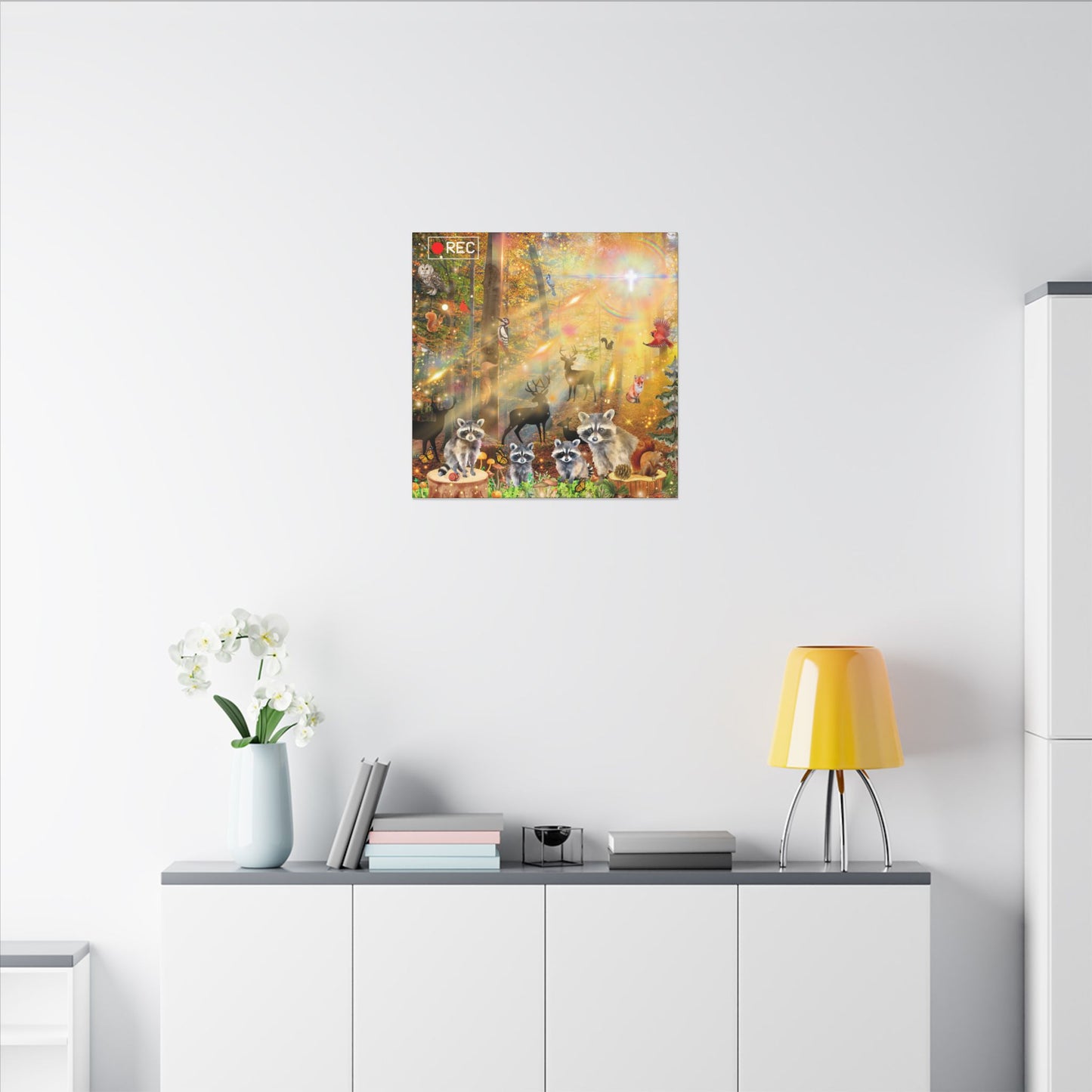 Take A Hike - Nature-Themed Canvas Art, Wildlife Decor, Forest Wall Art, Animal Lovers Canvas, Magical Forest Painting