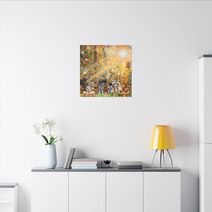 Take A Hike - Nature-Themed Canvas Art, Wildlife Decor, Forest Wall Art, Animal Lovers Canvas, Magical Forest Painting