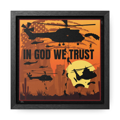 In God We Trust Gallery Canvas Wraps, Square Frame