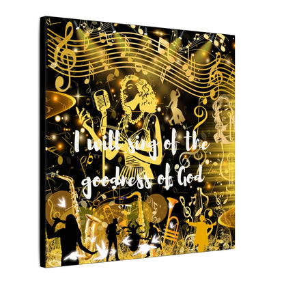 I Will Sing - Inspirational Canvas Wall Art, Music Decor, Home Office Inspiration, Gift for Musicians, Religious Gift, Wall Decoration