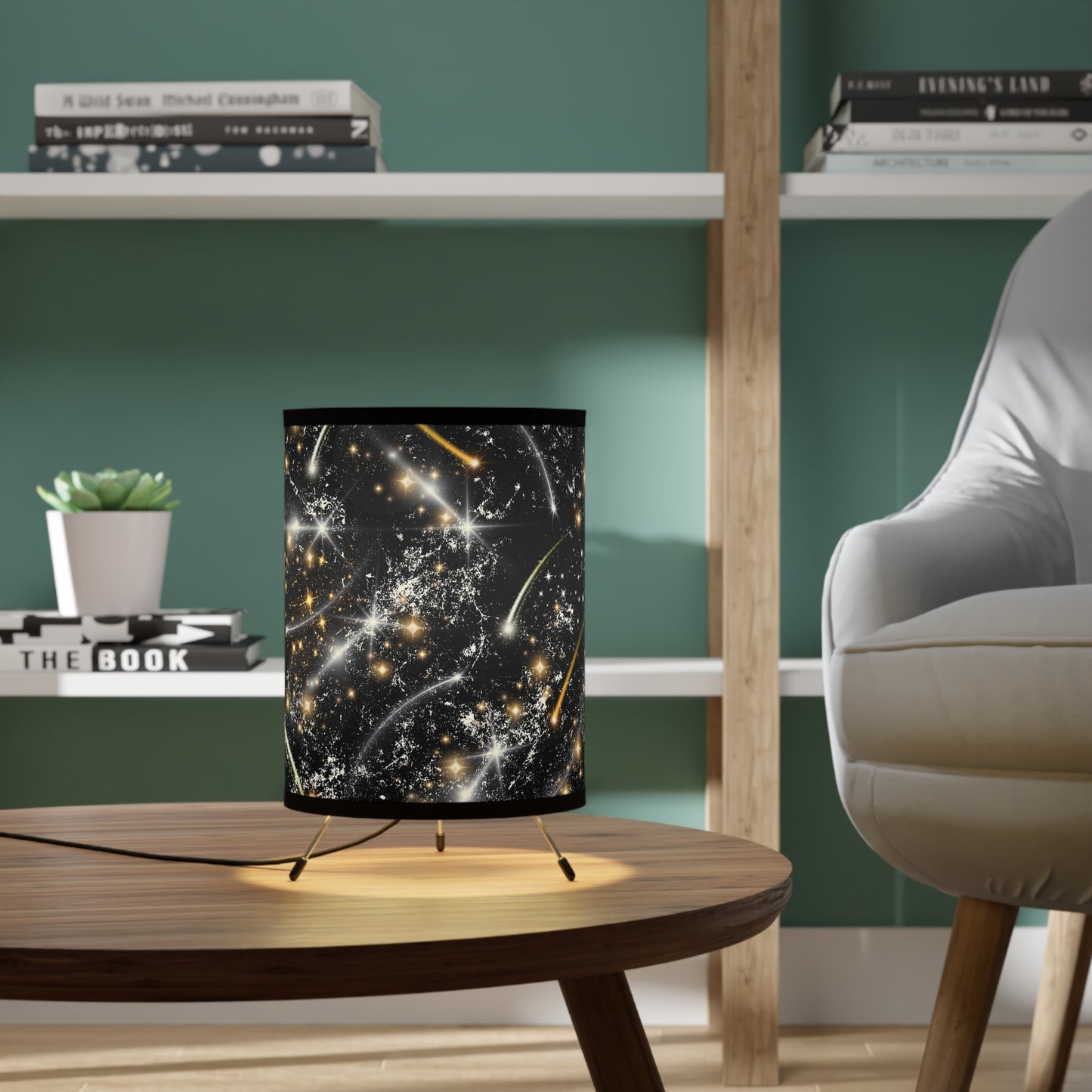 Make A Wish Tripod Lamp with High-Res Printed Shade, US\CA plug