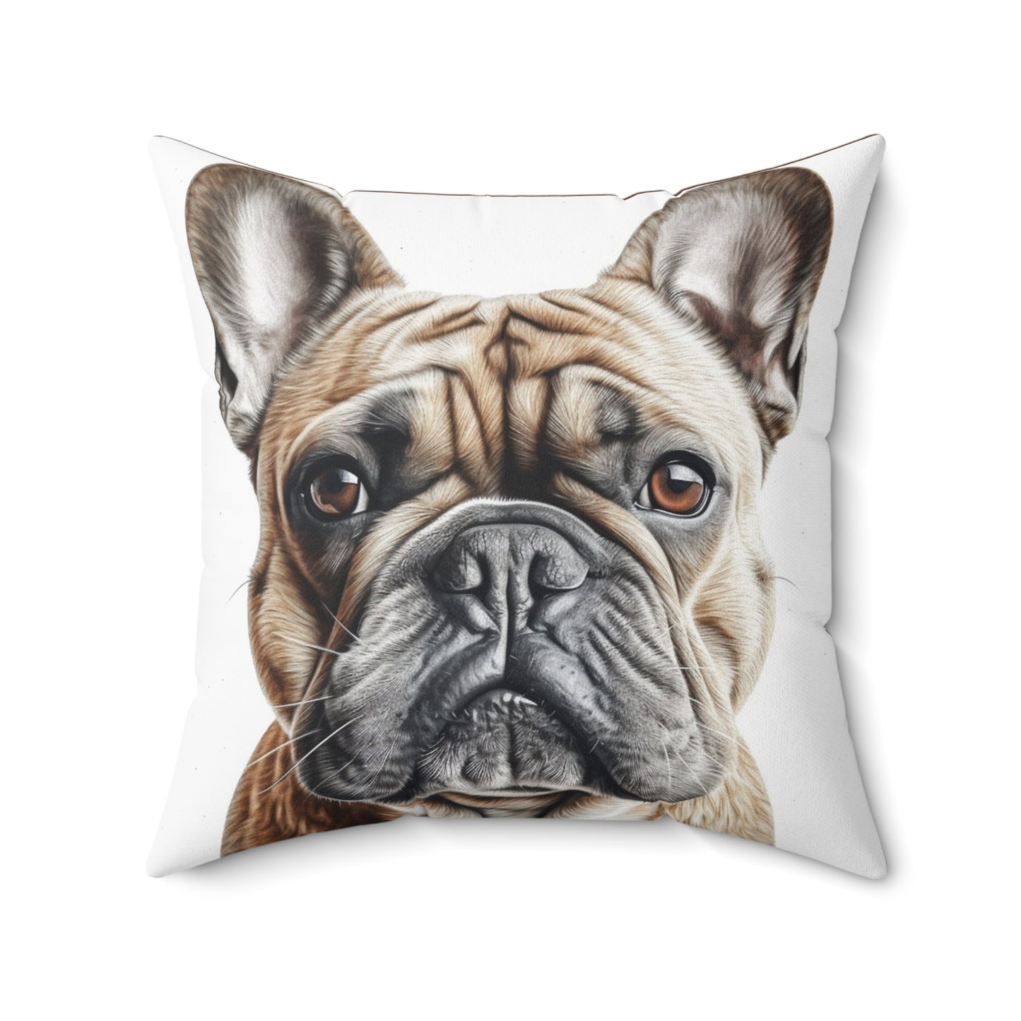 Spun Polyester Square Pillow Frenchie 2