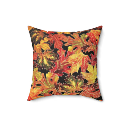 Spun Polyester Square Pillow Fall Leaves