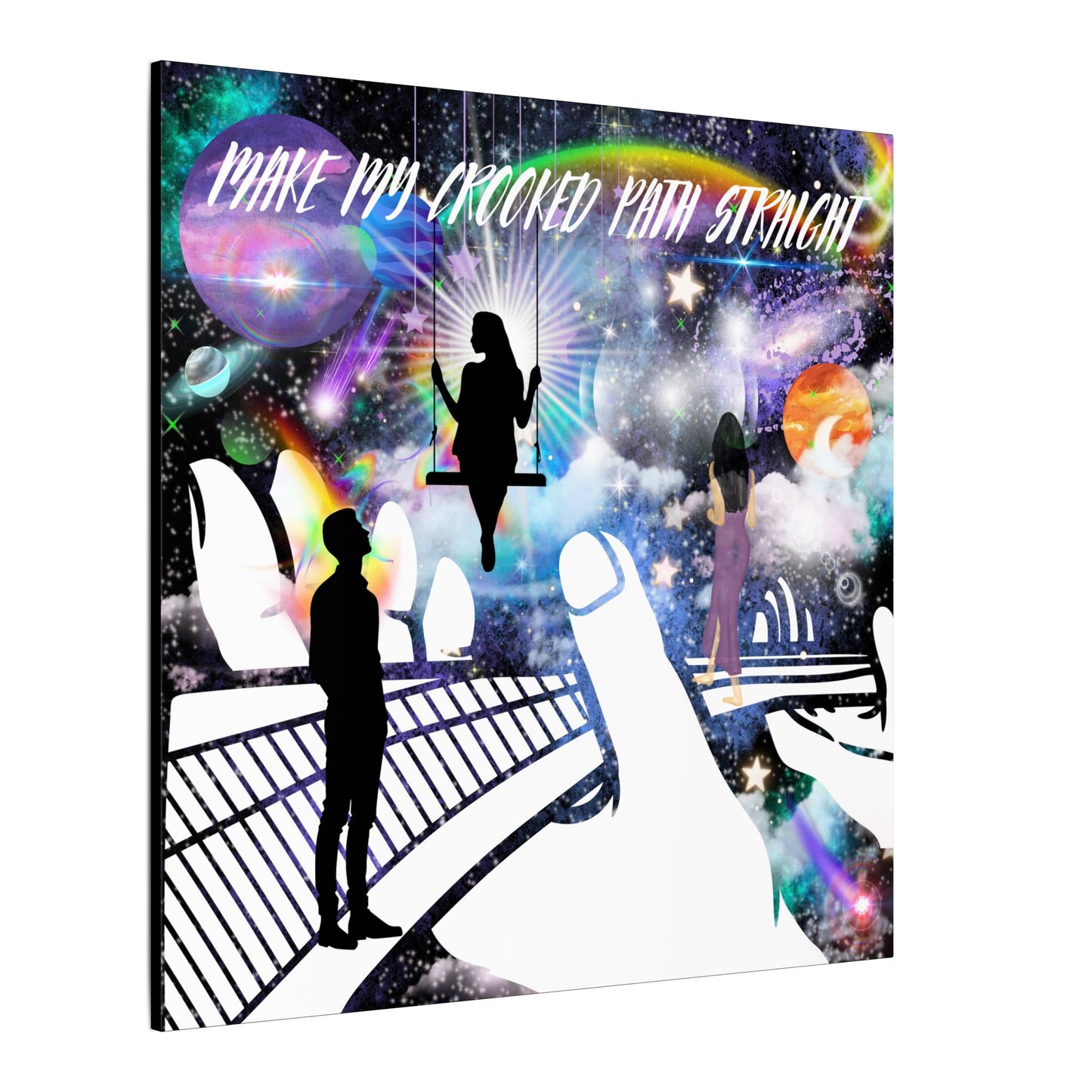 In His Hands - Cosmic Wall Art Canvas Print, Home Decor, Inspirational Decor, Galaxy Artwork, Unique Gift for Space Lovers, Abstract Art