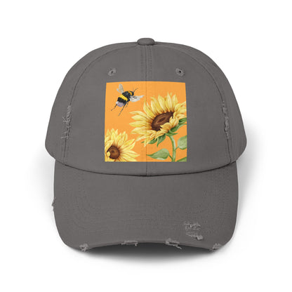 Bee Unisex Distressed Cap