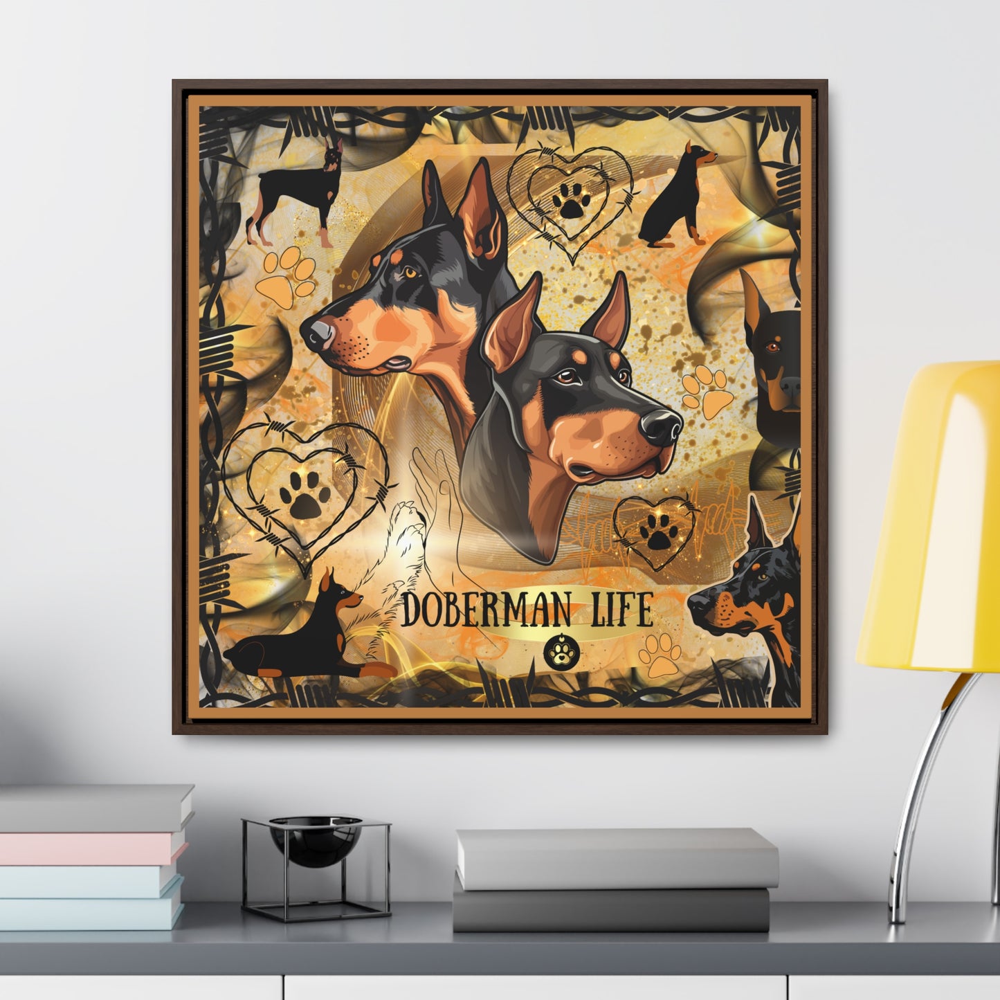 Doberman Life Canvas Wall Art