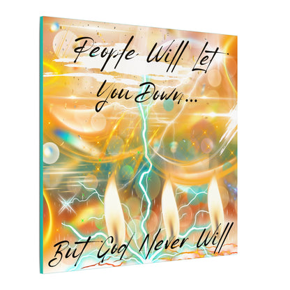 But God Never Will - Inspirational Wall Art Print, Motivational Canvas, Home Decor, Gift for Faith, Uplifting Quote, Modern Home Wall Art