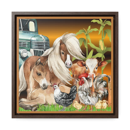 The Farm Gallery Canvas Wraps, Square Frame