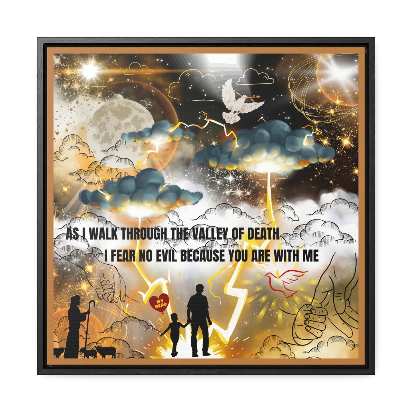 I Fear No Evil Gallery Canvas Wraps, Square Frame