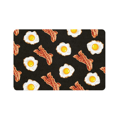 Pet Food Mat (12x18) Eggs And Bacon