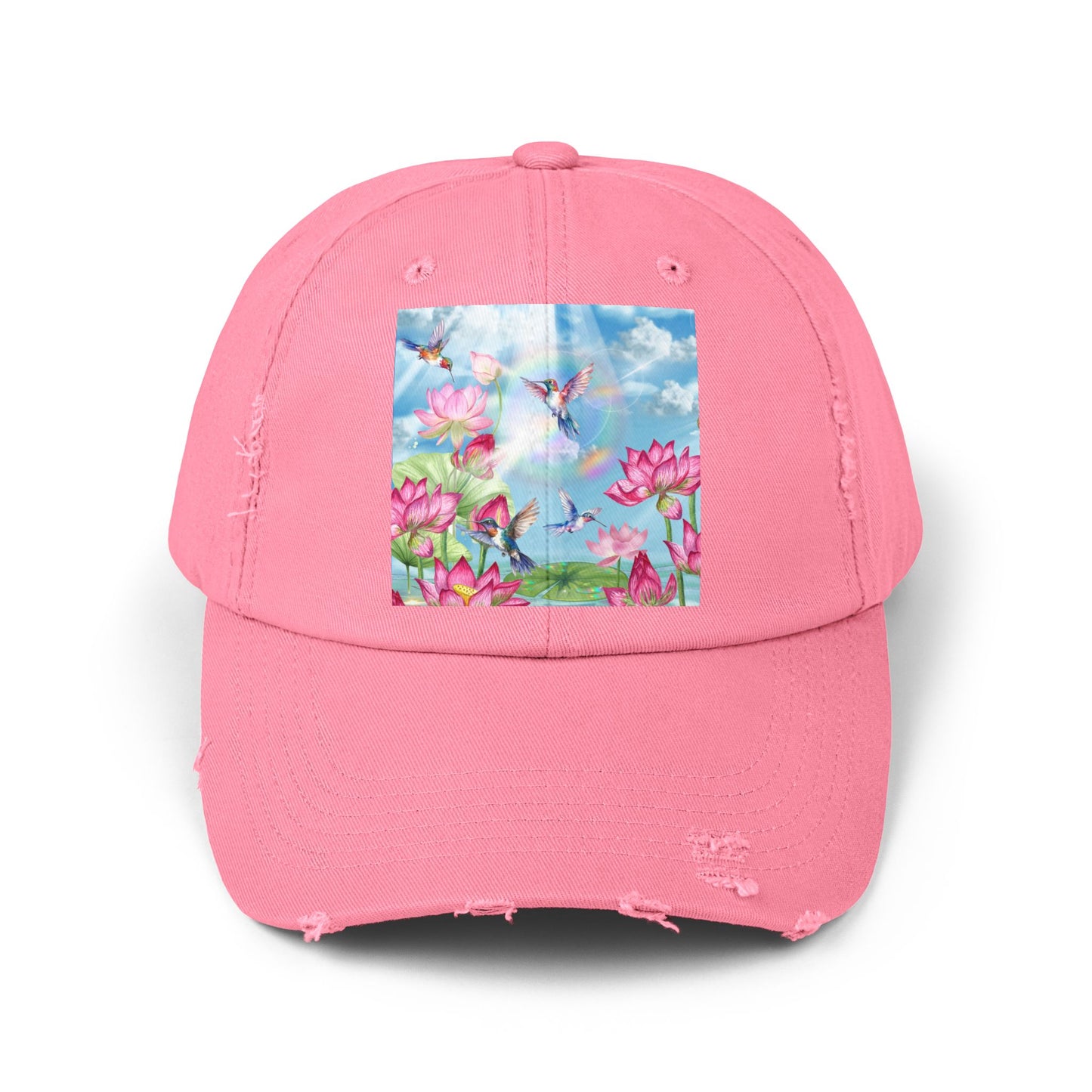 Sipping On Sunshine Unisex Distressed Cap