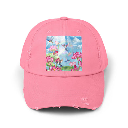 Sipping On Sunshine Unisex Distressed Cap