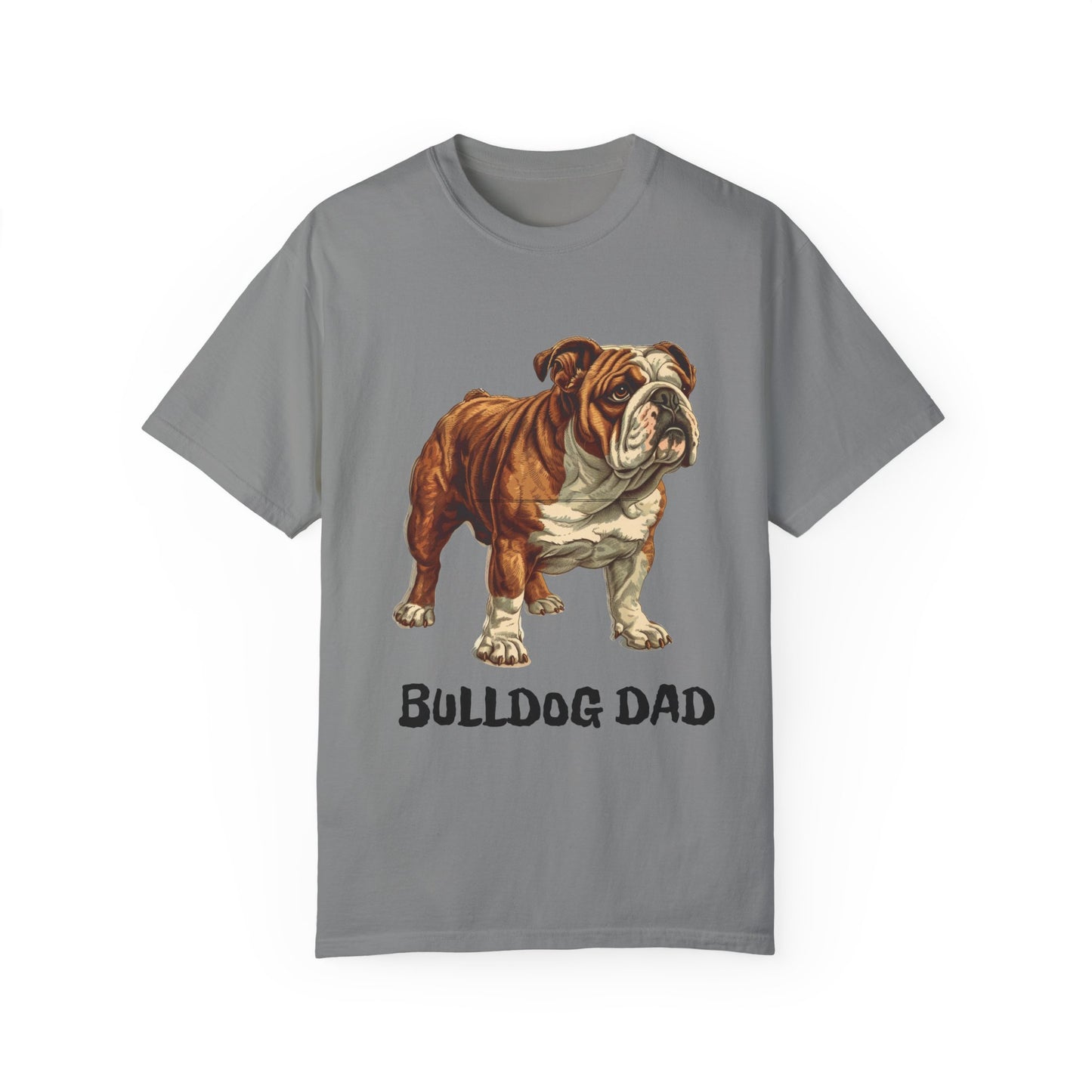 English Bulldog Dad Unisex Garment-Dyed T-shirt