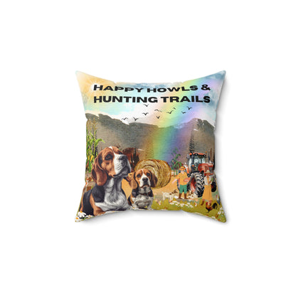 Happy Howls Spun Polyester Square Pillow