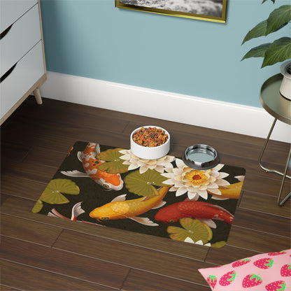 Pet Food Mat (12x18) Koi Lotus