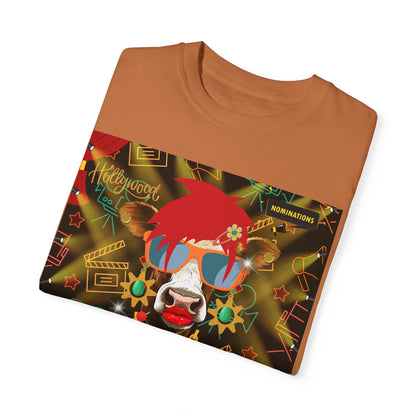 Udderly Glamorous Moo-vie Star Unisex Garment-Dyed T-shirt