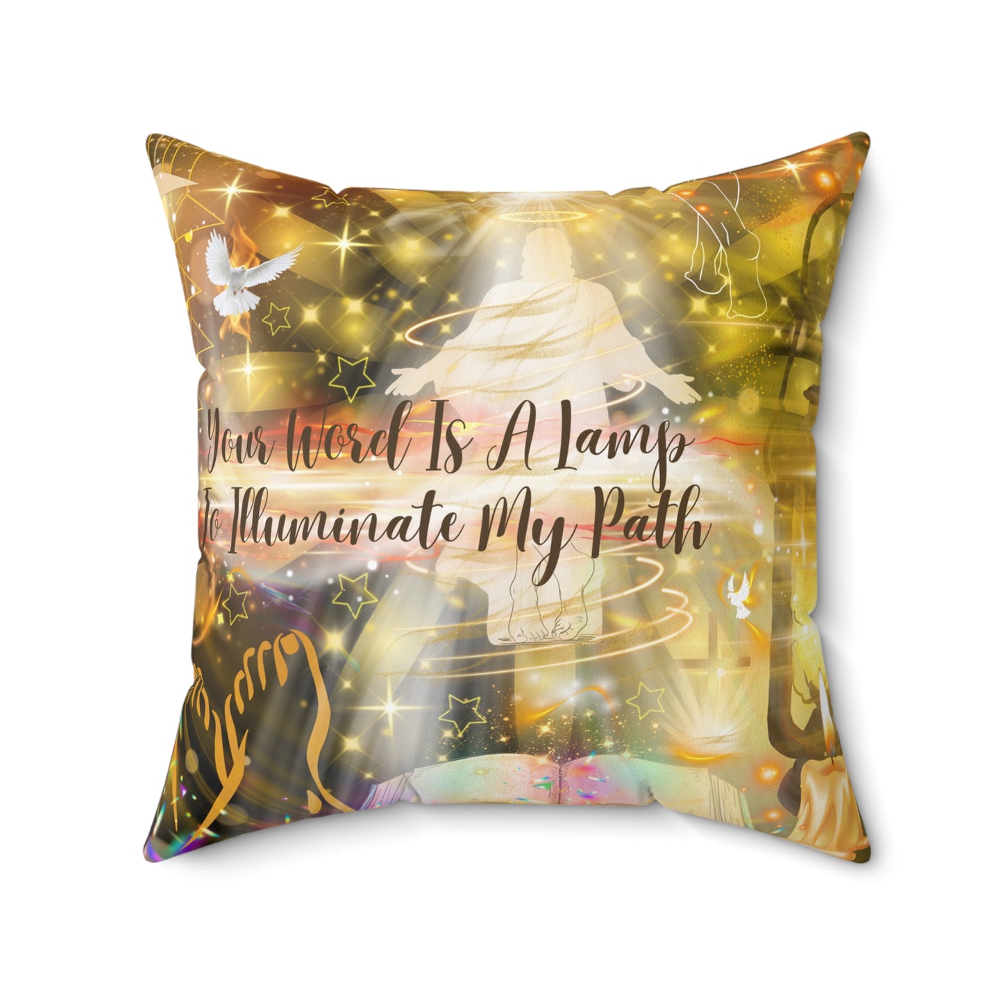 Your Word - Inspirational Quote Pillow, Cozy Home Decor, Spiritual Gift, Motivational Cushion, Living Room Accent, Unique Inspiration Throw Pillow