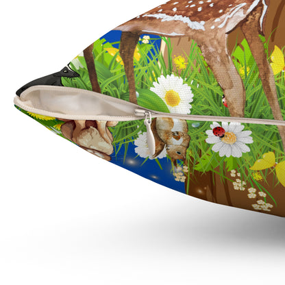 Tree Hugger Spun Polyester Square Pillow