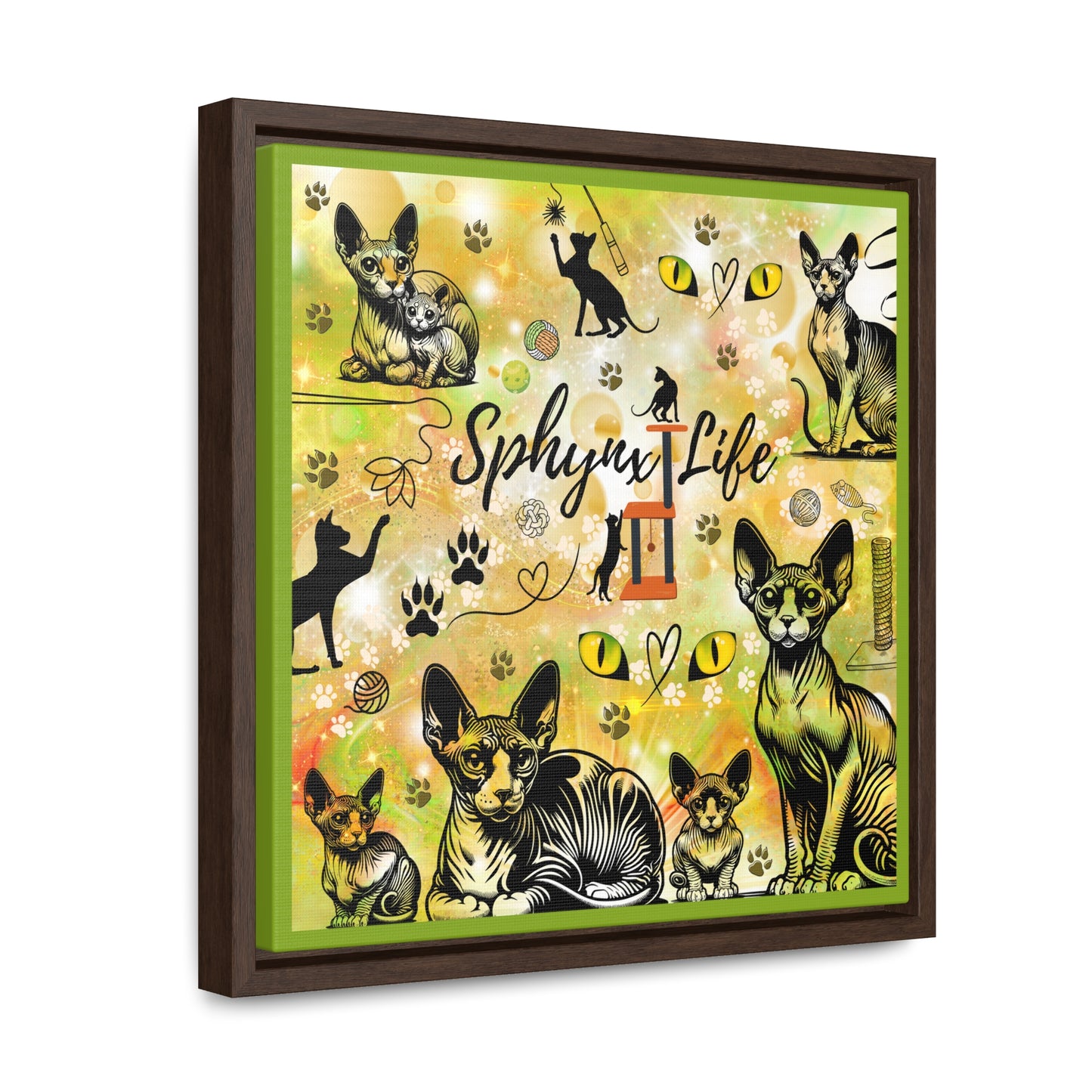 Sphynx Life Gallery Canvas Wraps, Square Frame