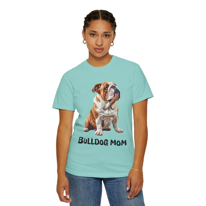 Bulldog Mom Unisex Garment-Dyed T-shirt