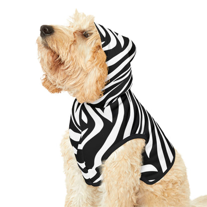 Pet Hoodie Zebra Black