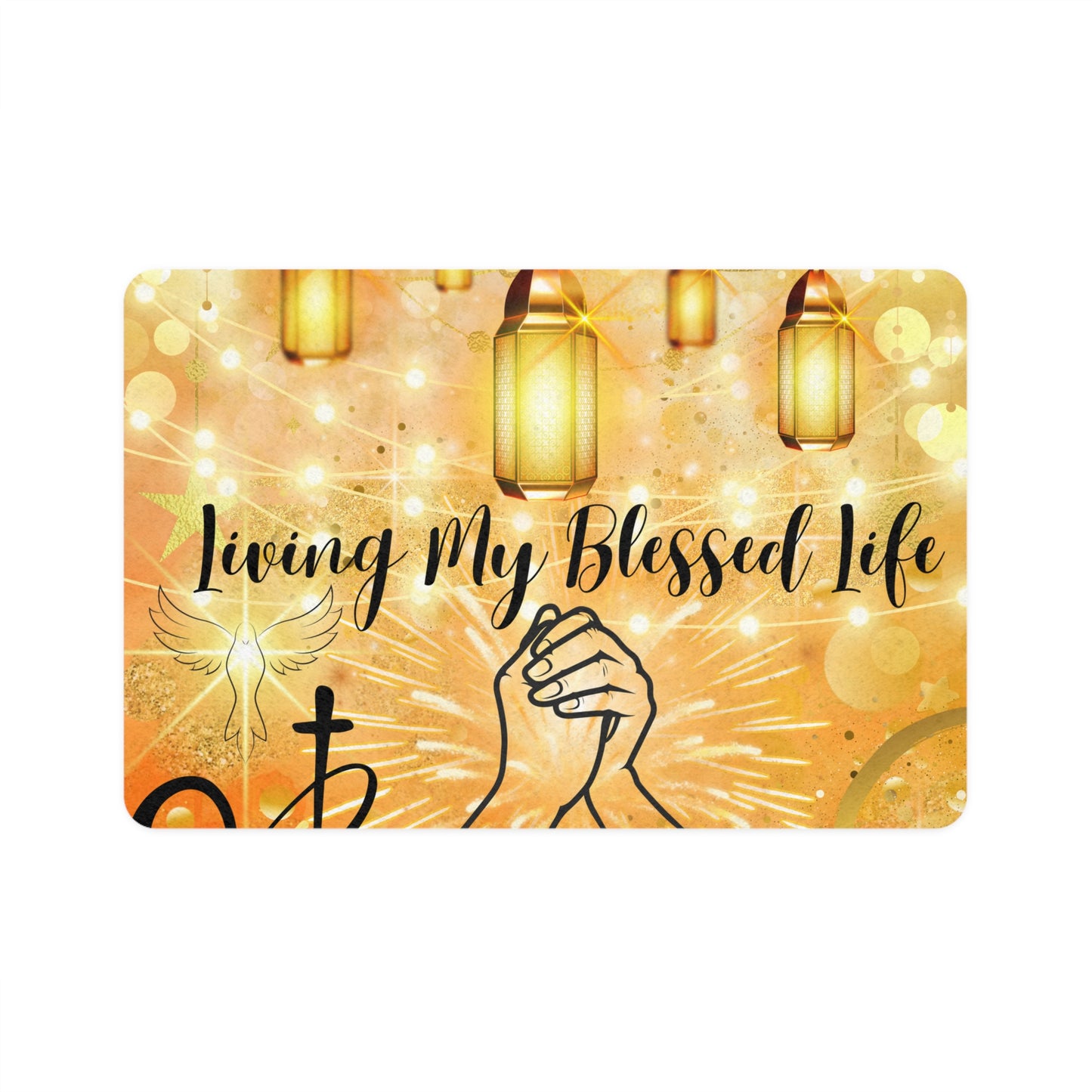 Living My Blessed Life Pet Food Mat (12x18)