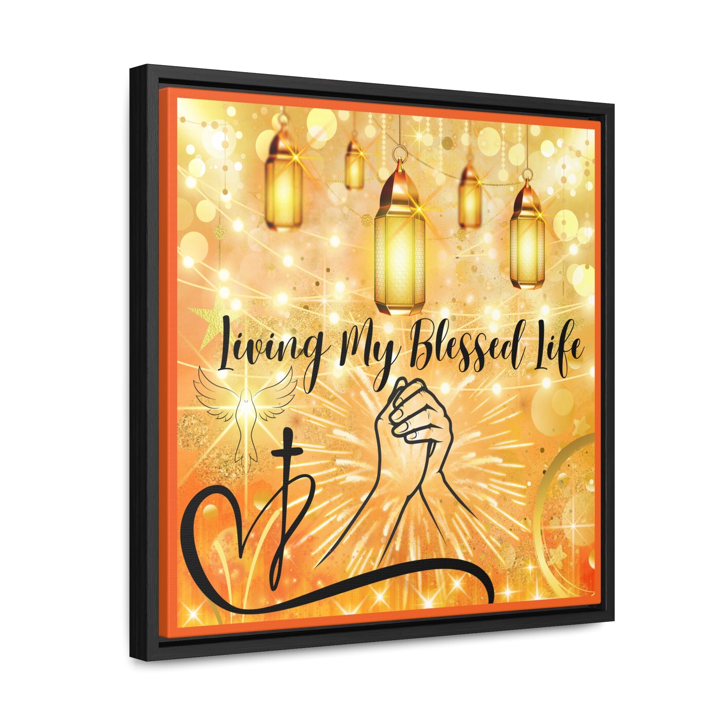 Living My Blessed Life Gallery Canvas Wraps, Square Frame