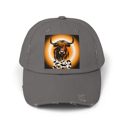 Moo Unisex Distressed Cap